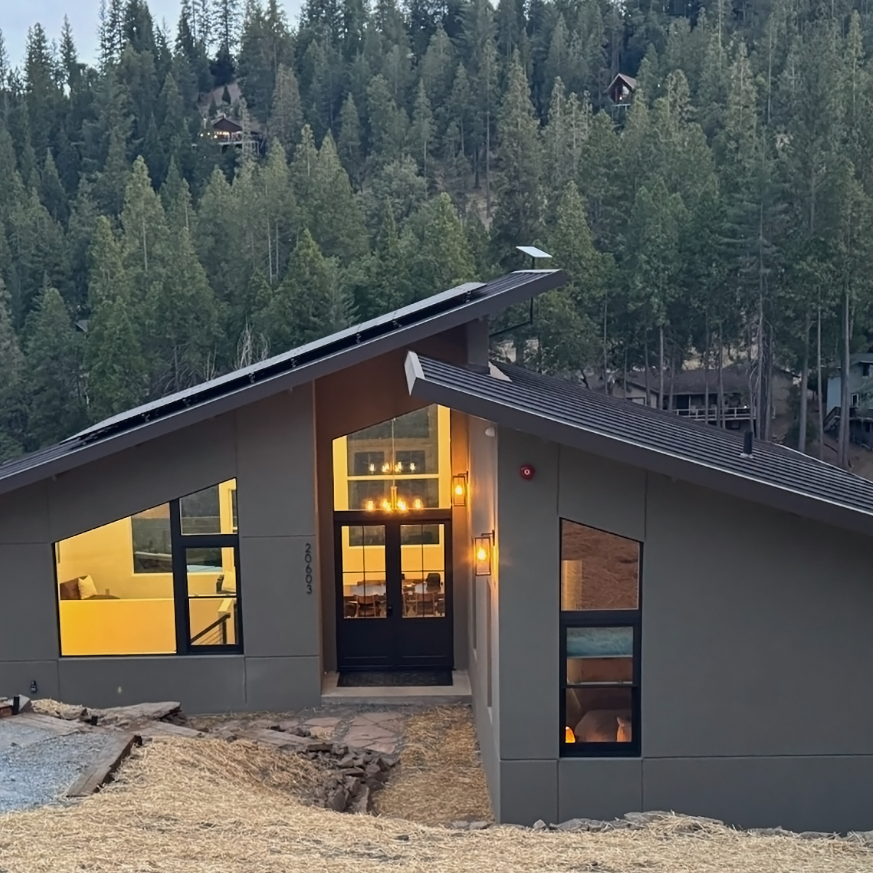 a home in a wooded setting