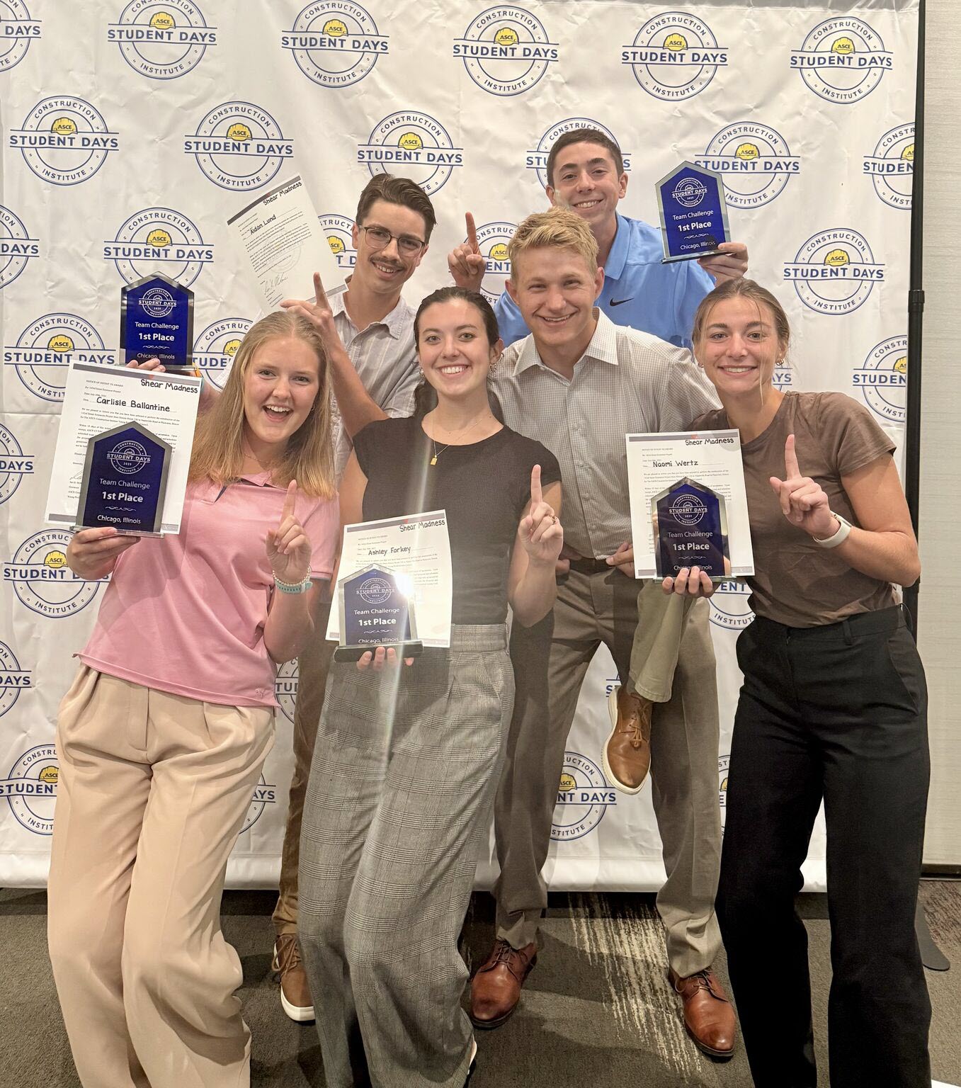 Photo of Shear madness, the winning team of the 2025 CI Student Days competition