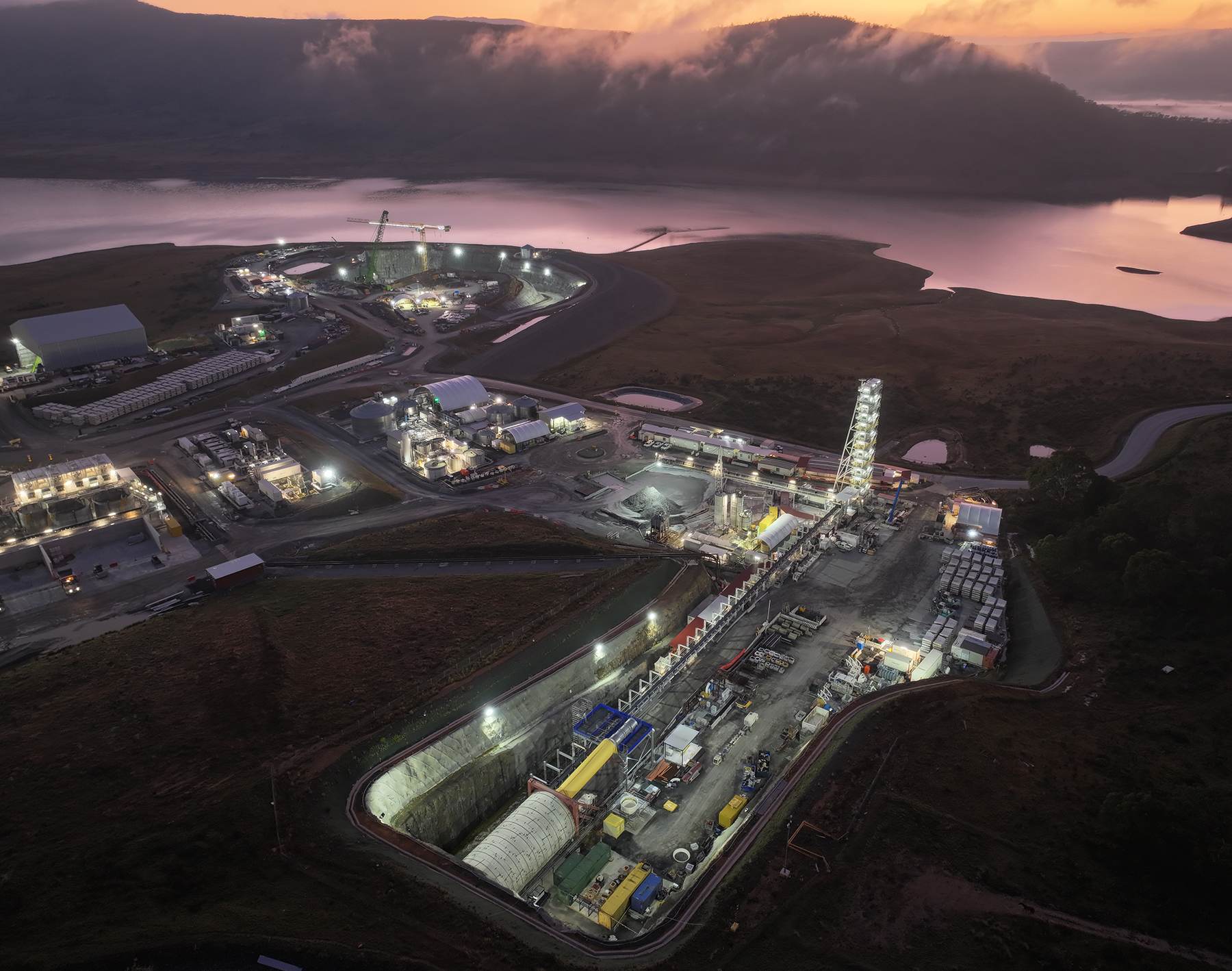 aerial view of a pumped storage power station aerial view of a pumped storage power station