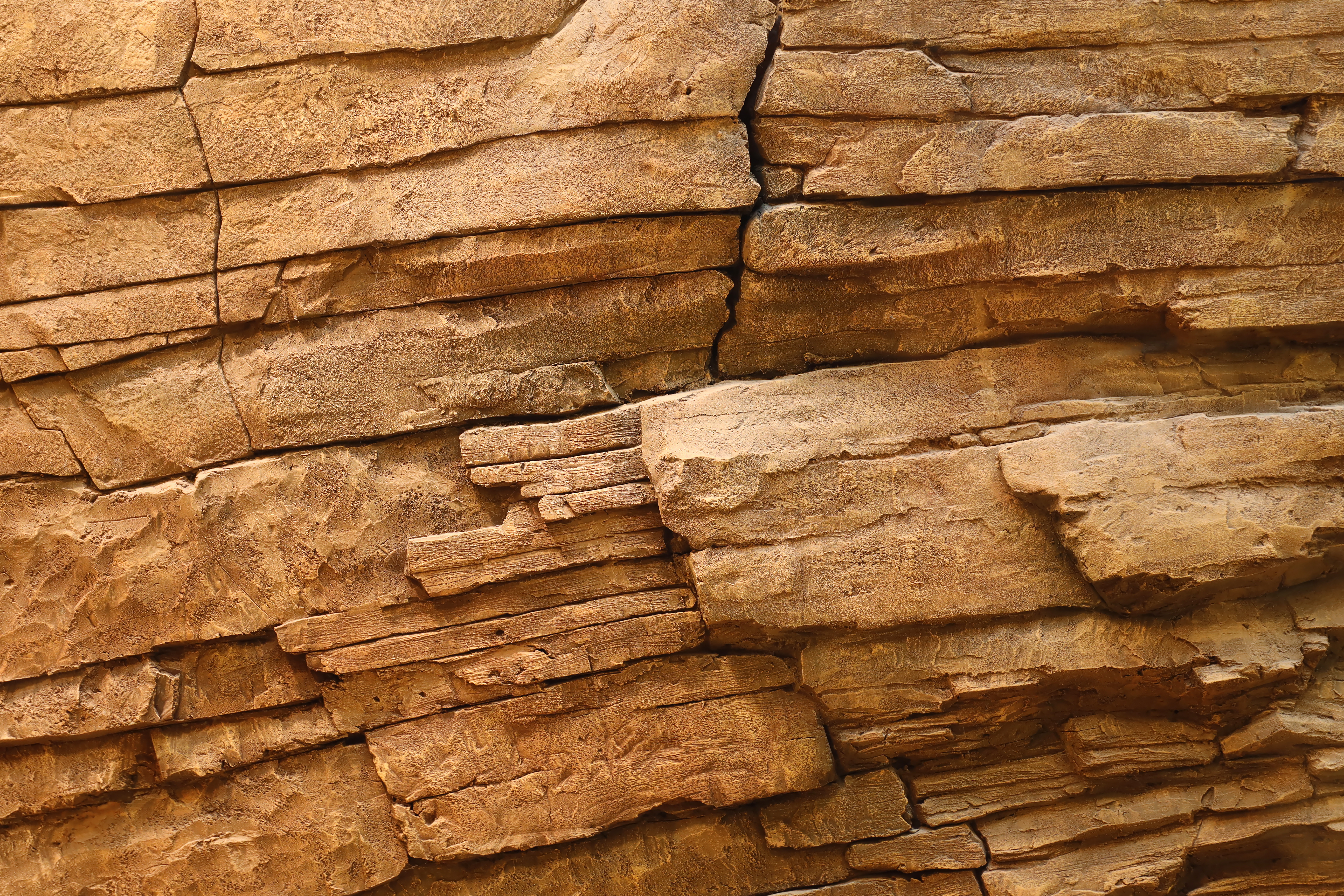 Fractured layers of rock