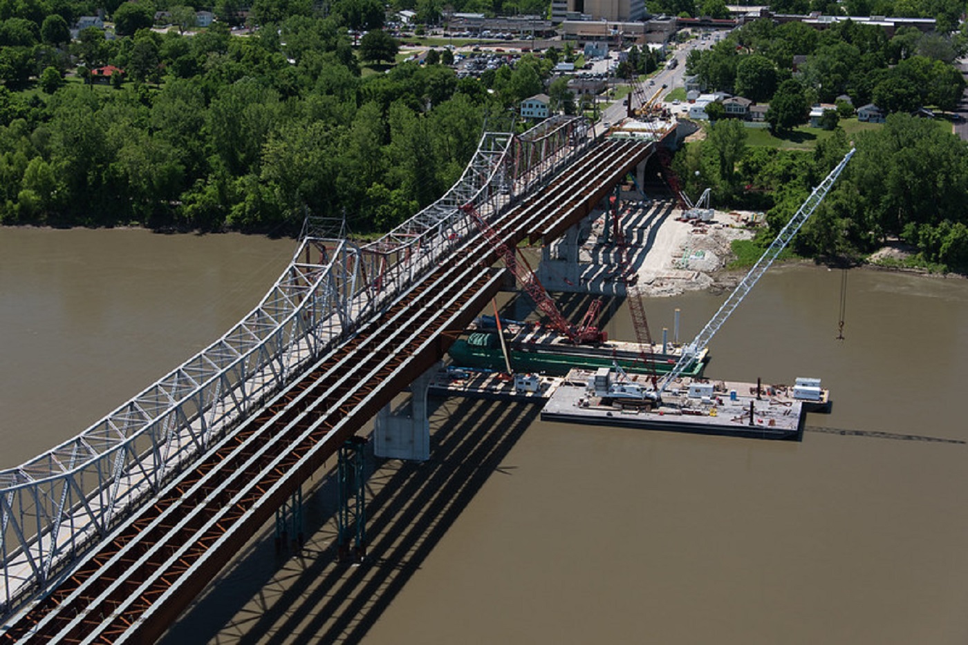 photo of constructure of new Washington Bridge