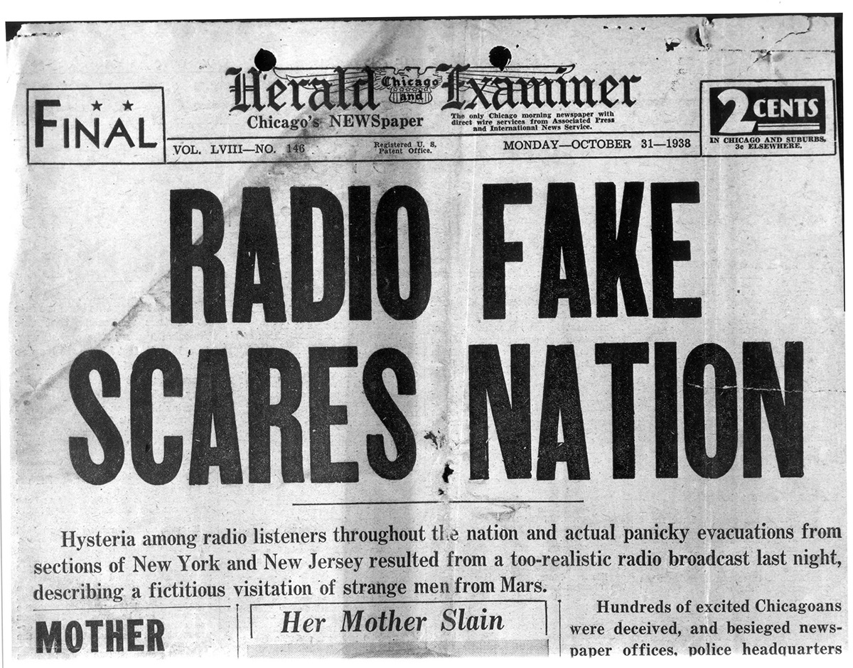 old newspaper front page