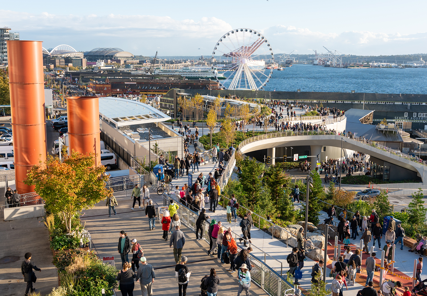 panoramic view of Seattle's waterfront 