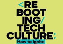 yellow book cover with words rebooting tech culture