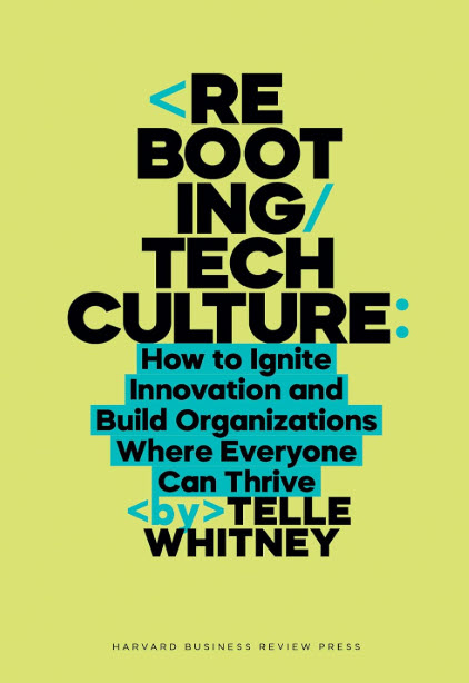 yellow book cover with wording Rebooting Tech Culture