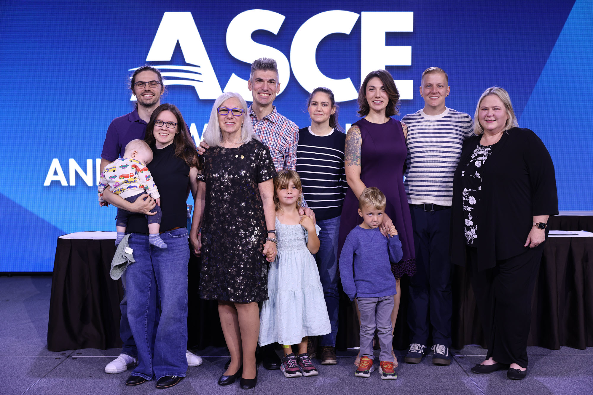 ASCE 2026 President Marsha Anderson Bomar with her family