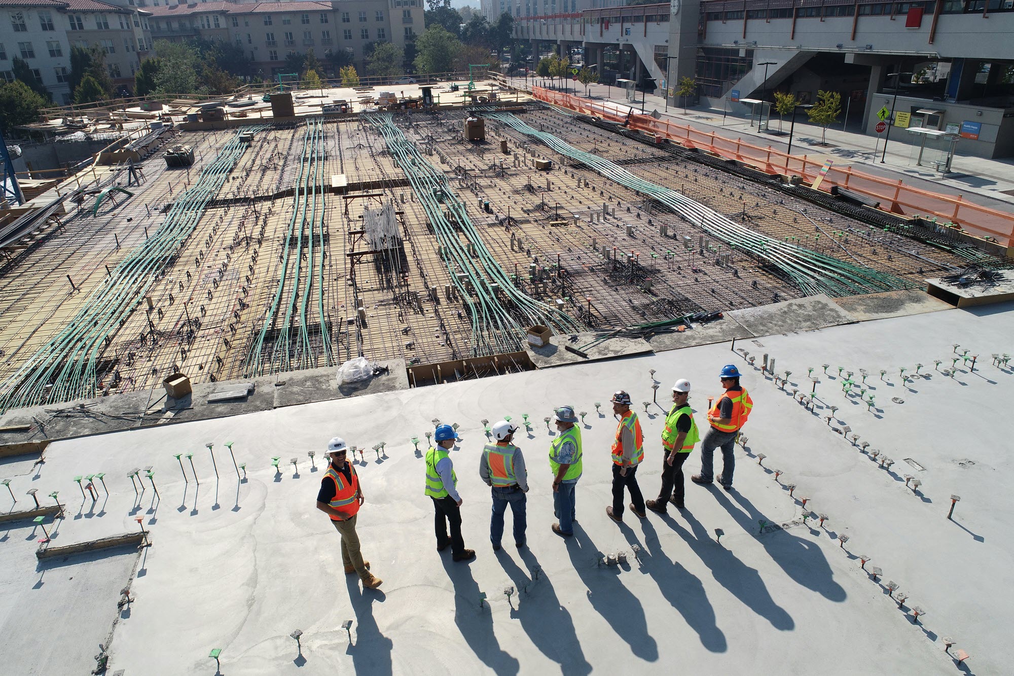 Photo of civil engineers at a construction site