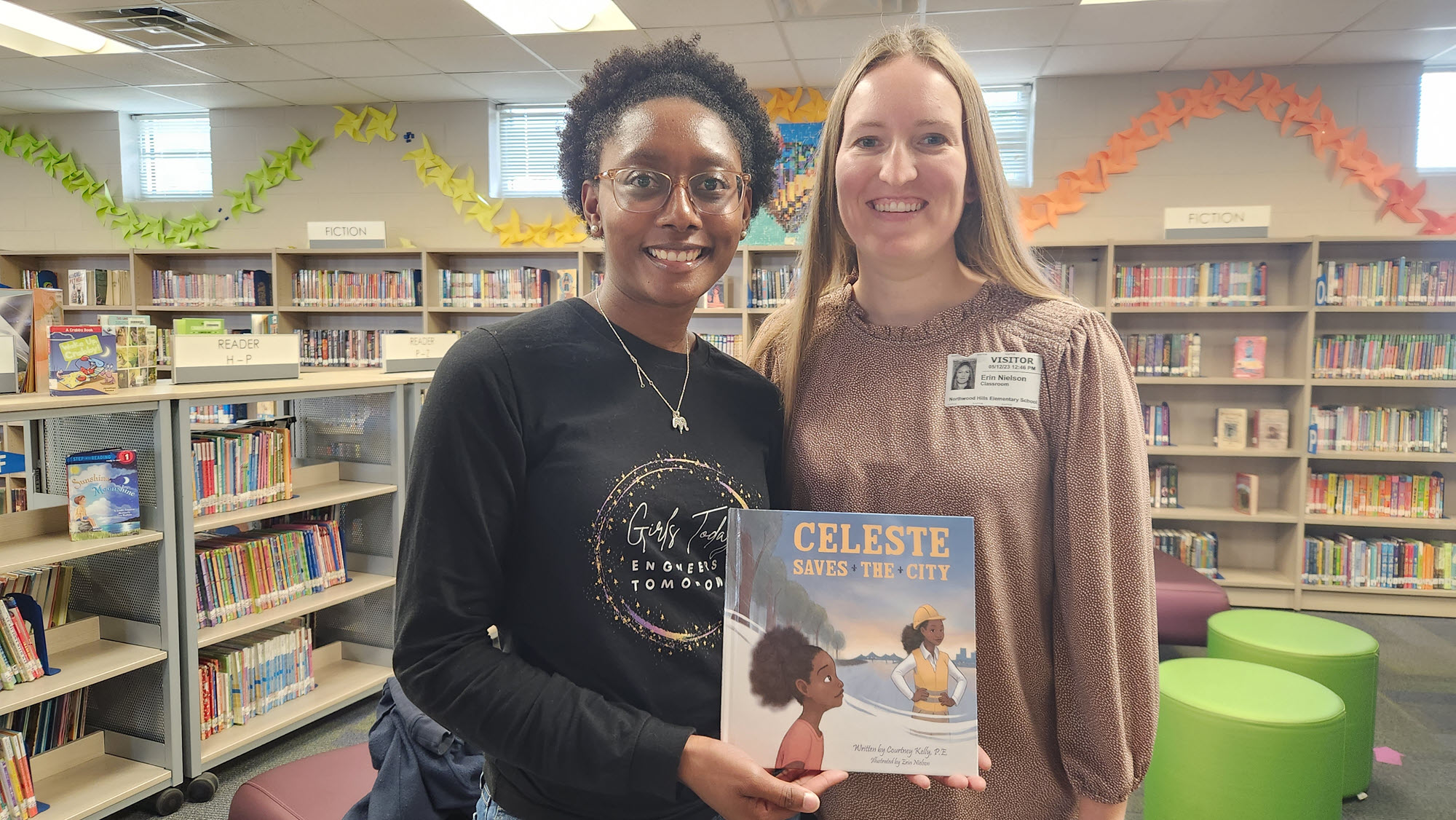 Courtney Kelly with Celeste series illustrator Erin Nielson