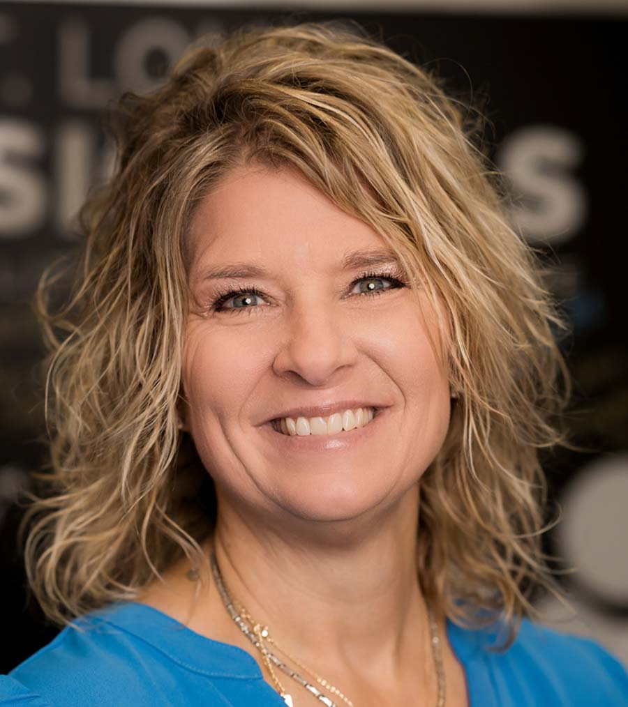  woman smiles for camera