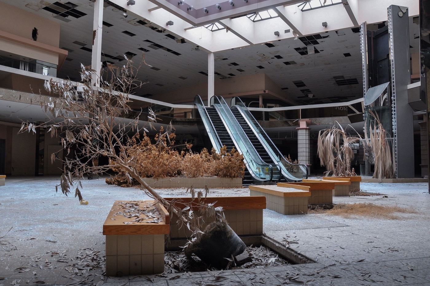 photo of an abandoned mall