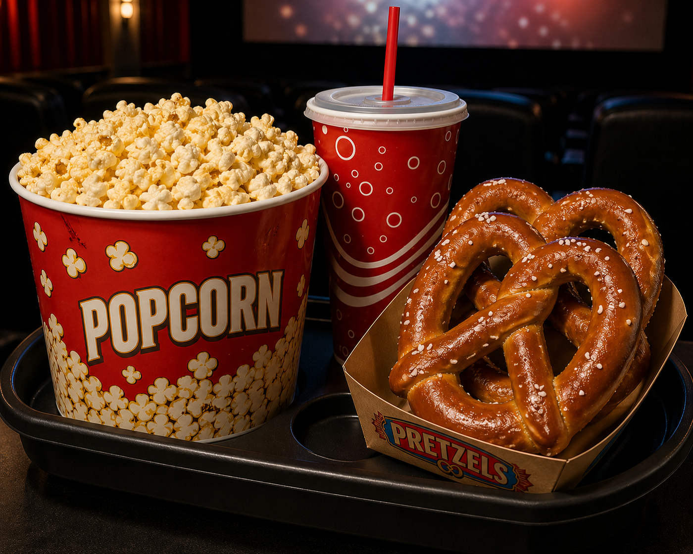 ChatGPT-generated image of movie snacks