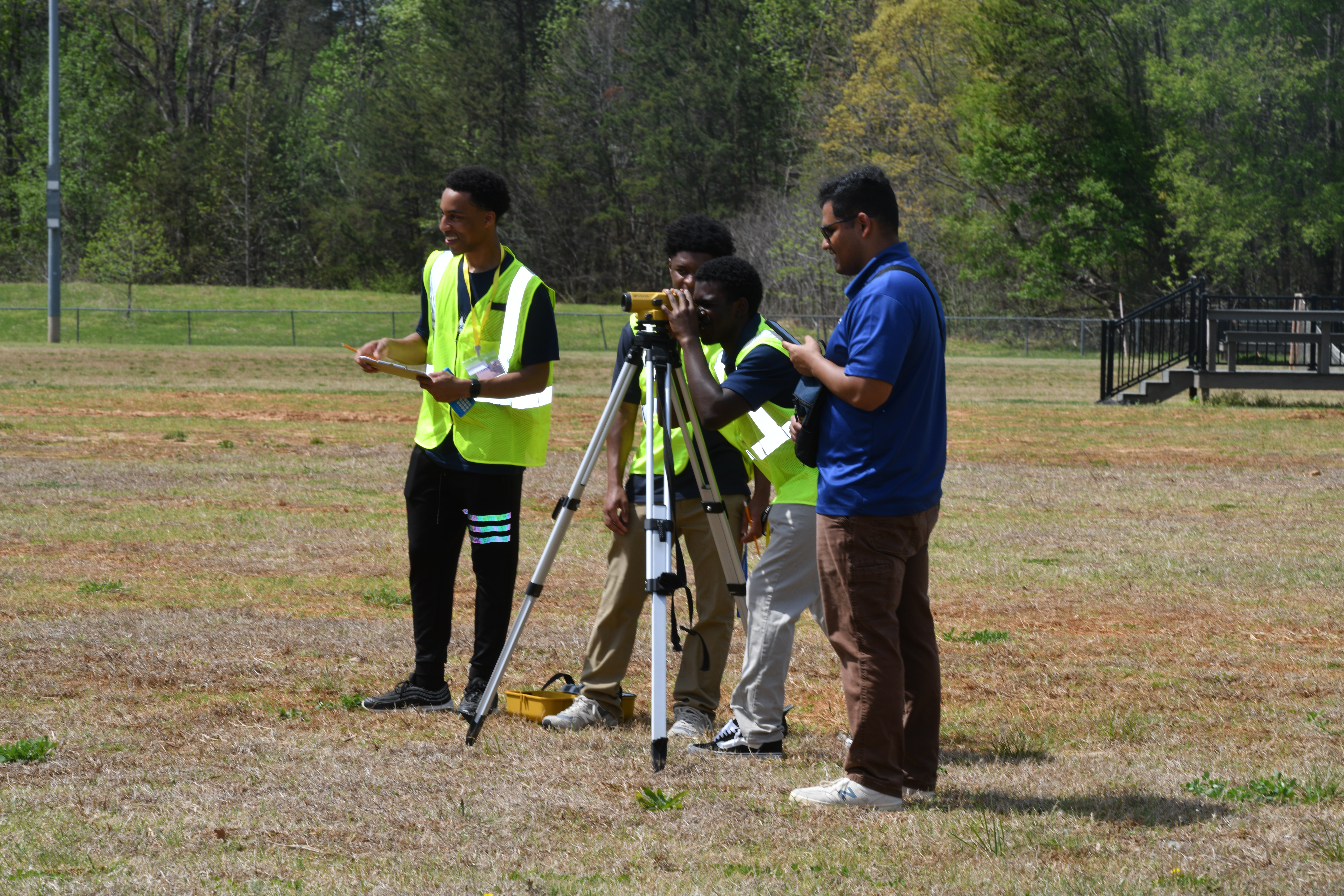 photo of an ASCE student surveying team