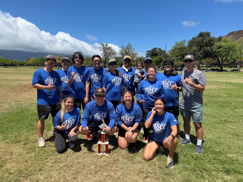 The ASCE Hawaii YMF softball team