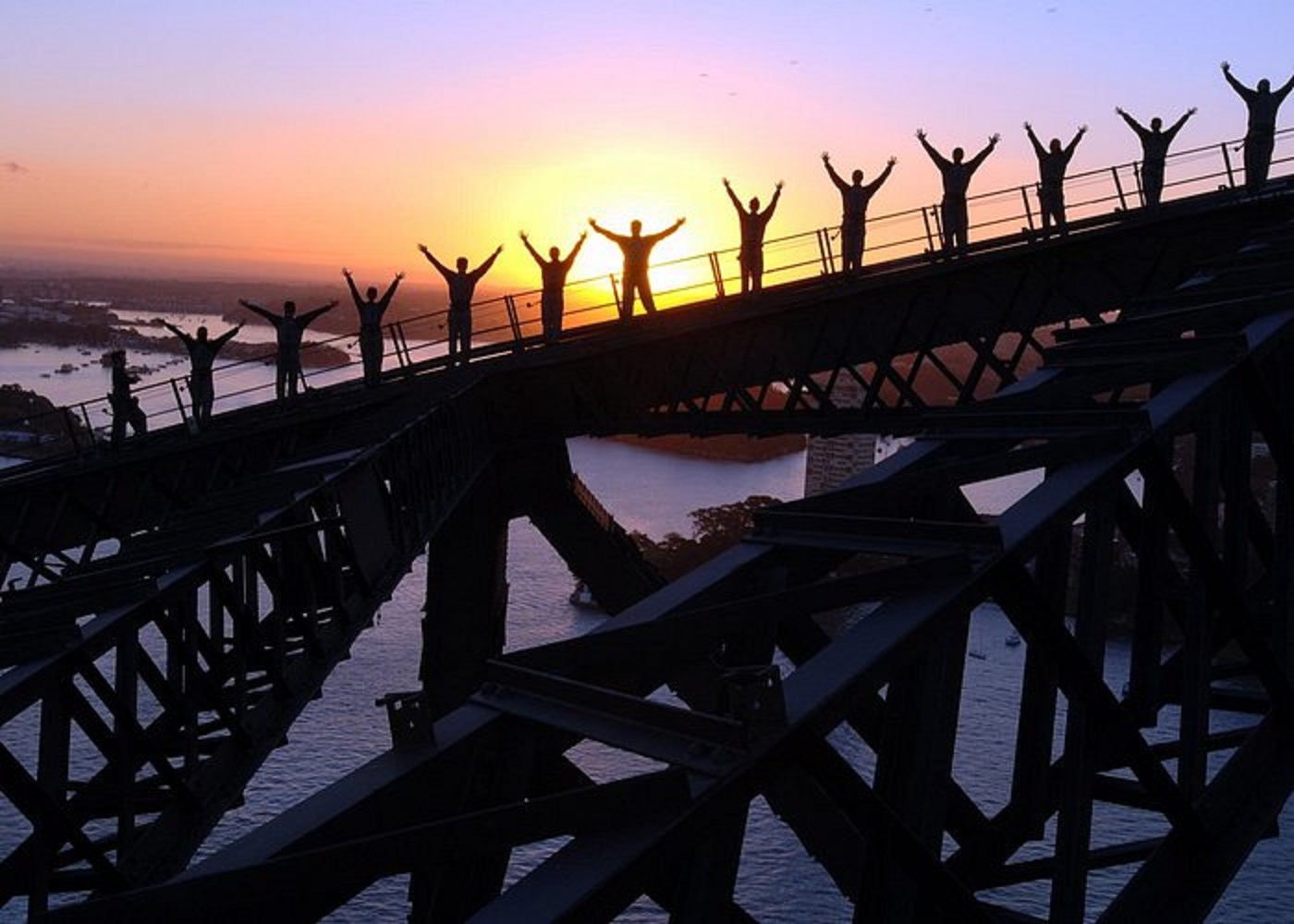 photo of Climbing on the top chord of the Sydney Harbor Bridge