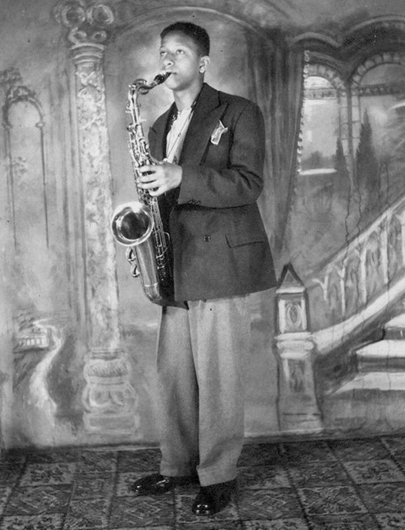 photo of a young Sonny Rollins