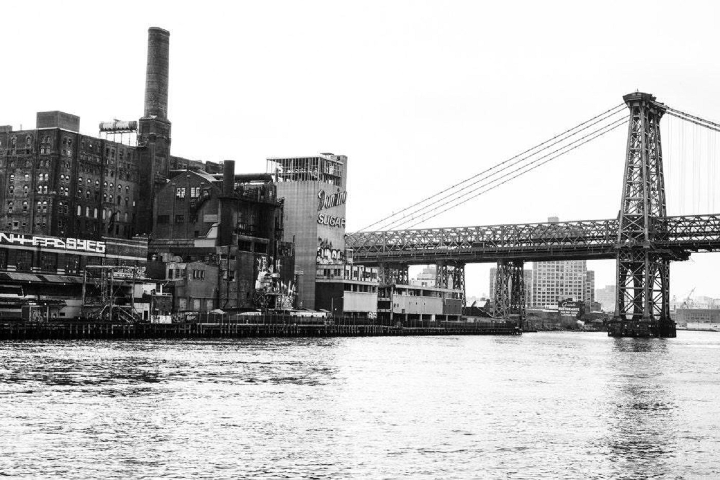 photo of East River factories and wharves in the 1950’s