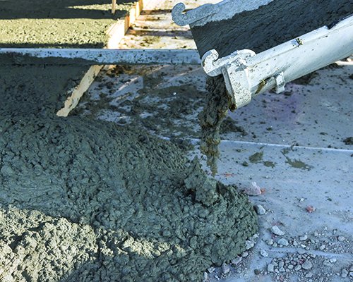 Concrete being poured
