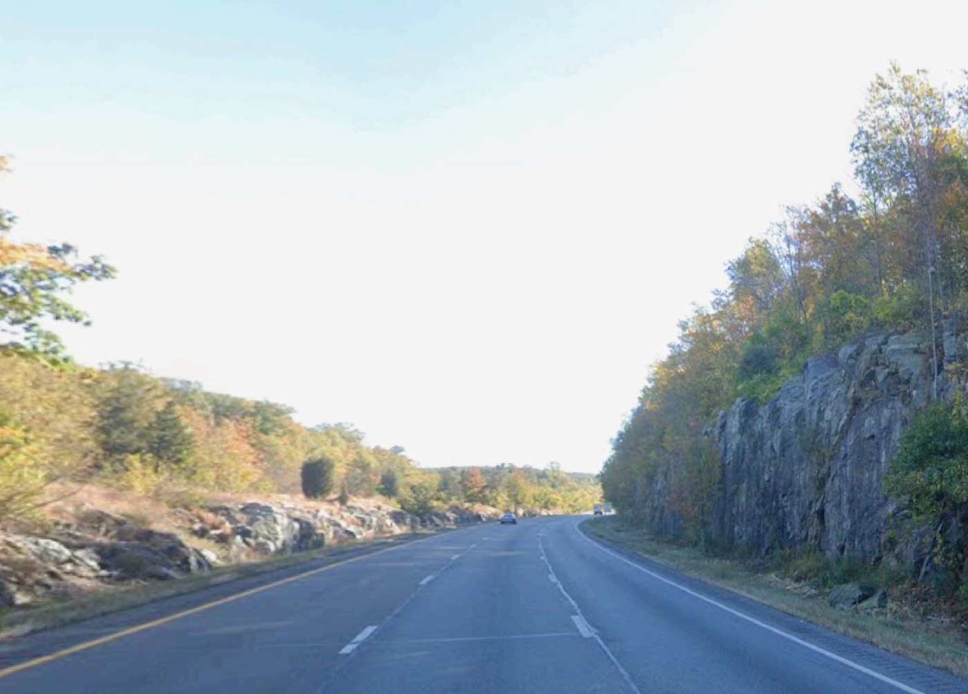 photo of I-84 cuts through a hillside in Stormville, New York
