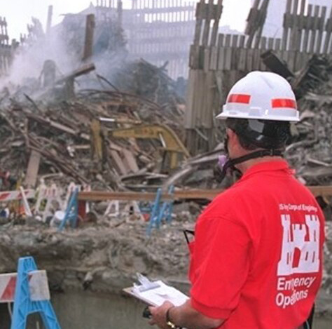 Engineers assess hazards amid World Trade Center debris after 9/11