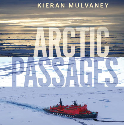cover image of Arctic Passages book depicting a ship navigating Arctic ice