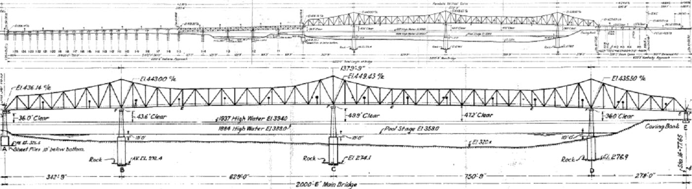 drawing of Blue Bridge design