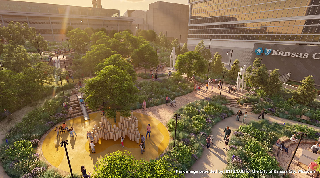 Accessible play spaces and pathways designed for visitors of all abilities