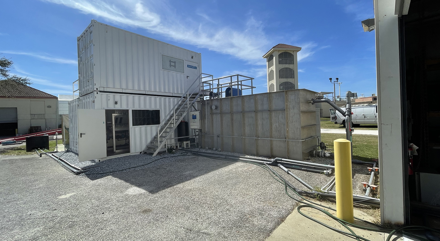 Pilot study buildings at Tampa water treatment facility