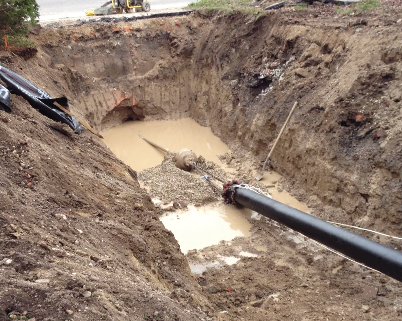photo of pipe installation