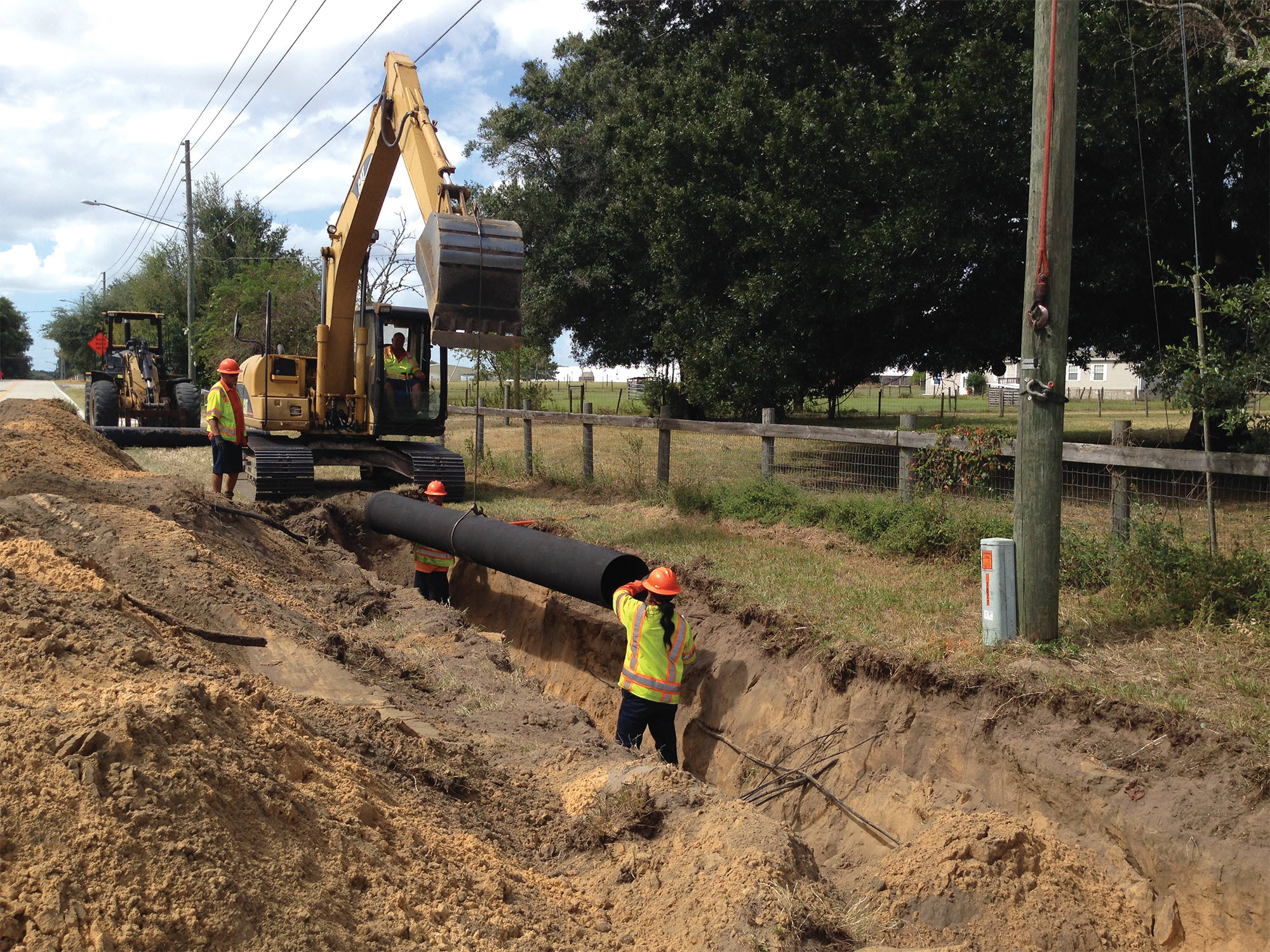 photo of pipe installation