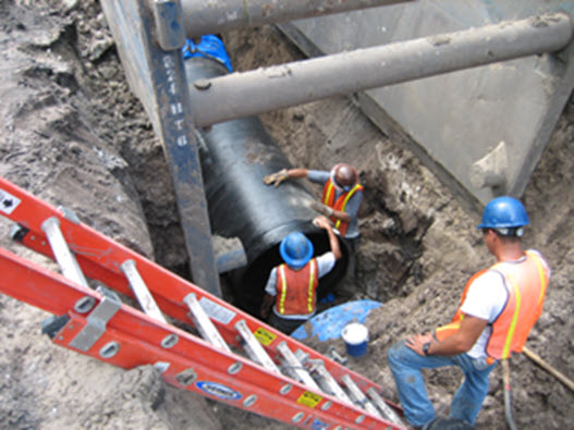 photo of DIPRA pipe installation