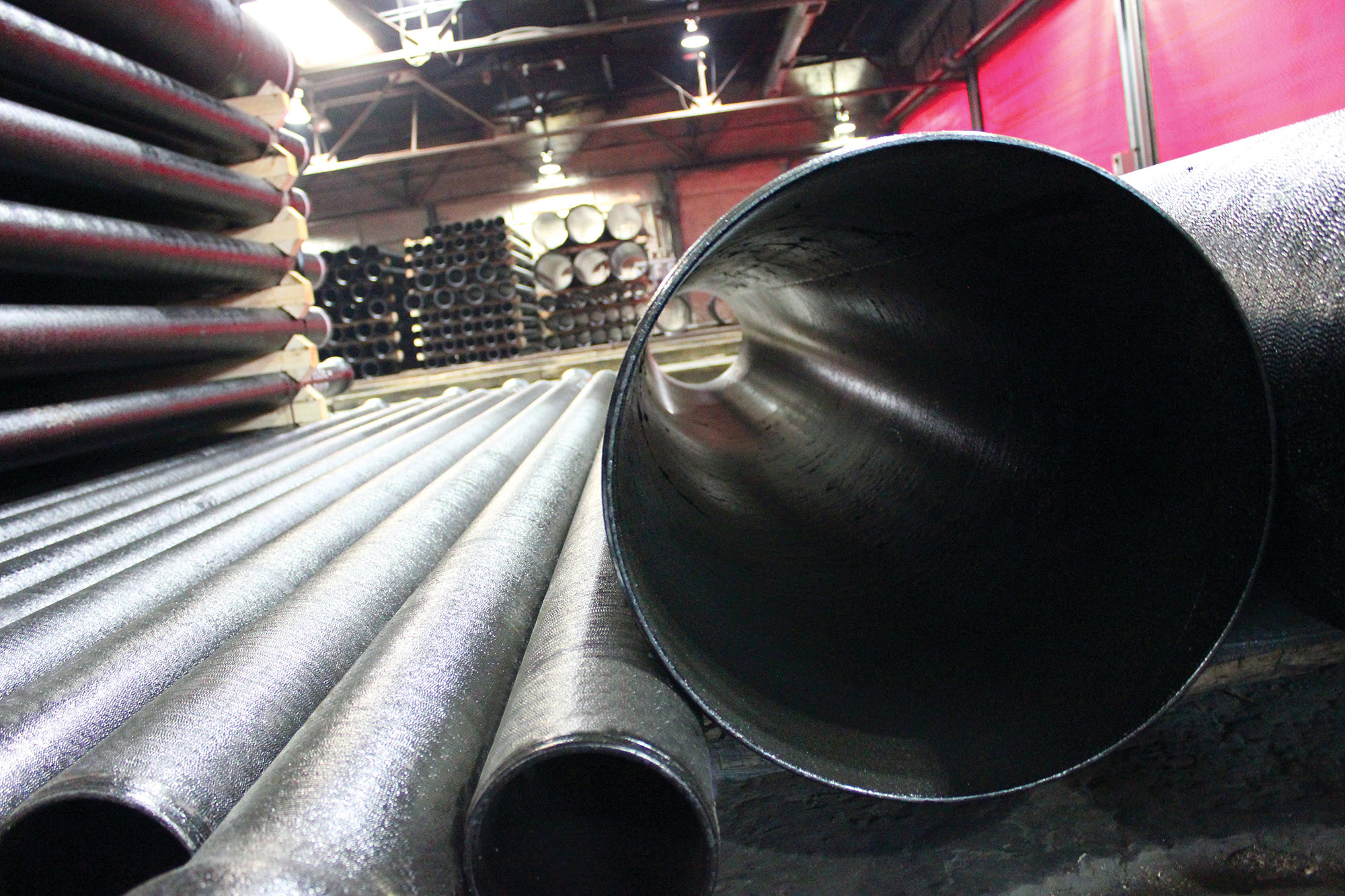 photo of DIPRA stacked pipes