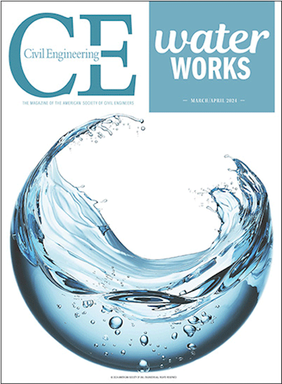 Civil Engineering magazine water works cover