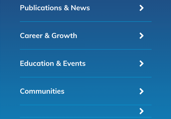 example of mobile menu