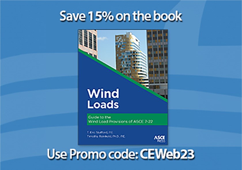 Save 15% on the book, Wind Loads: Guide to the Wind Load Provisions of ASCE 7-22